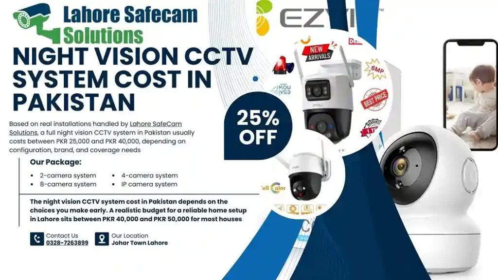 night vision CCTV system cost in Pakistan