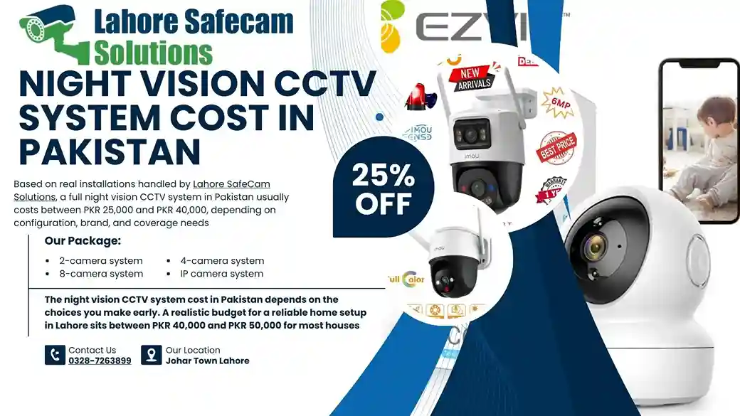 night vision CCTV system cost in Pakistan