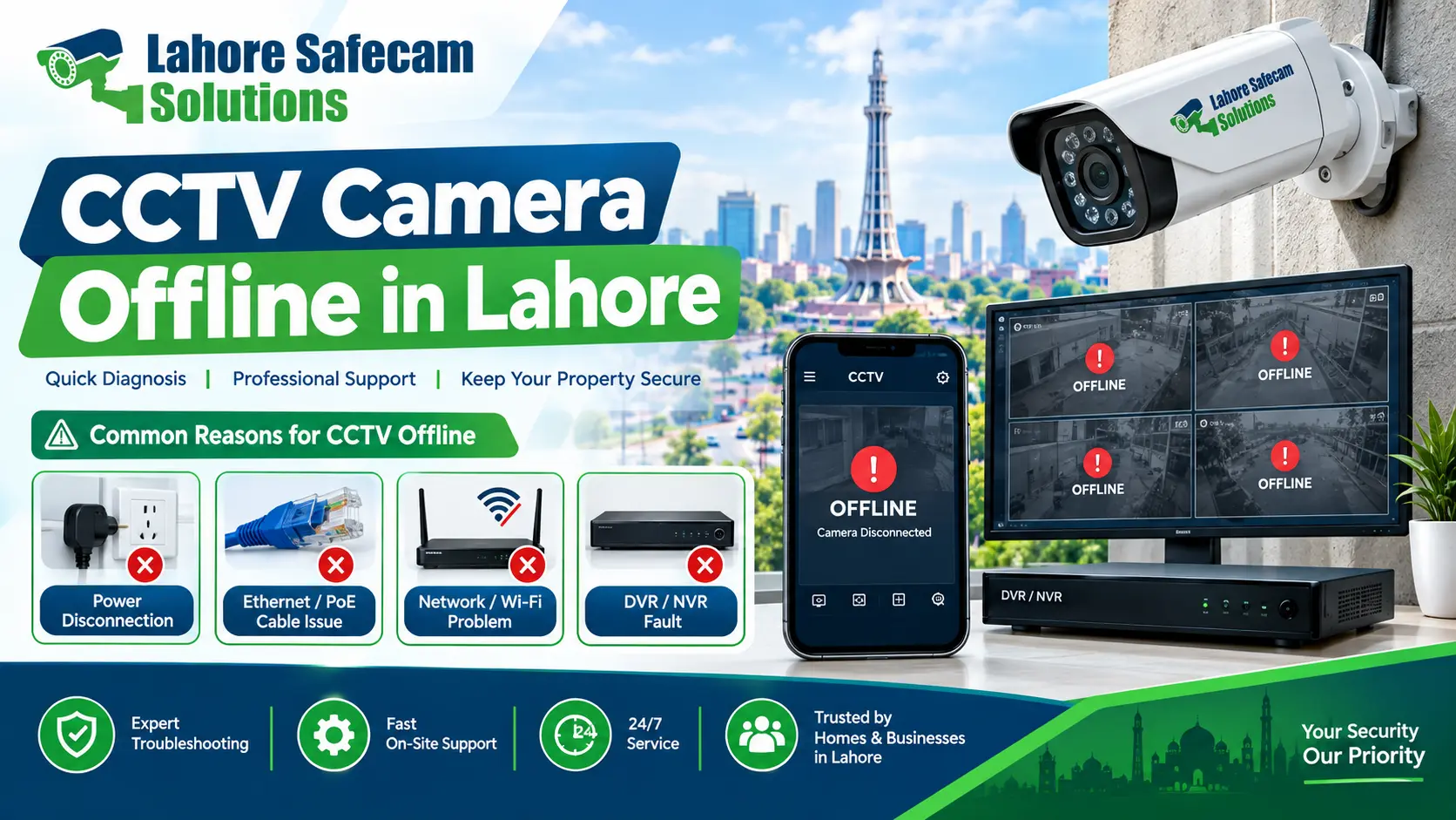 CCTV Camera Offline in Lahore Troubleshooting Guide 2026